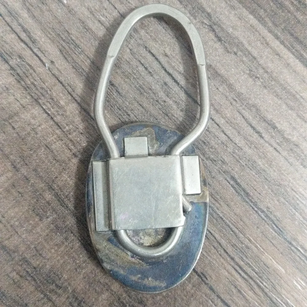 Native American Sterling Silver and Turquoise Keychain. - Picture 4 of 6